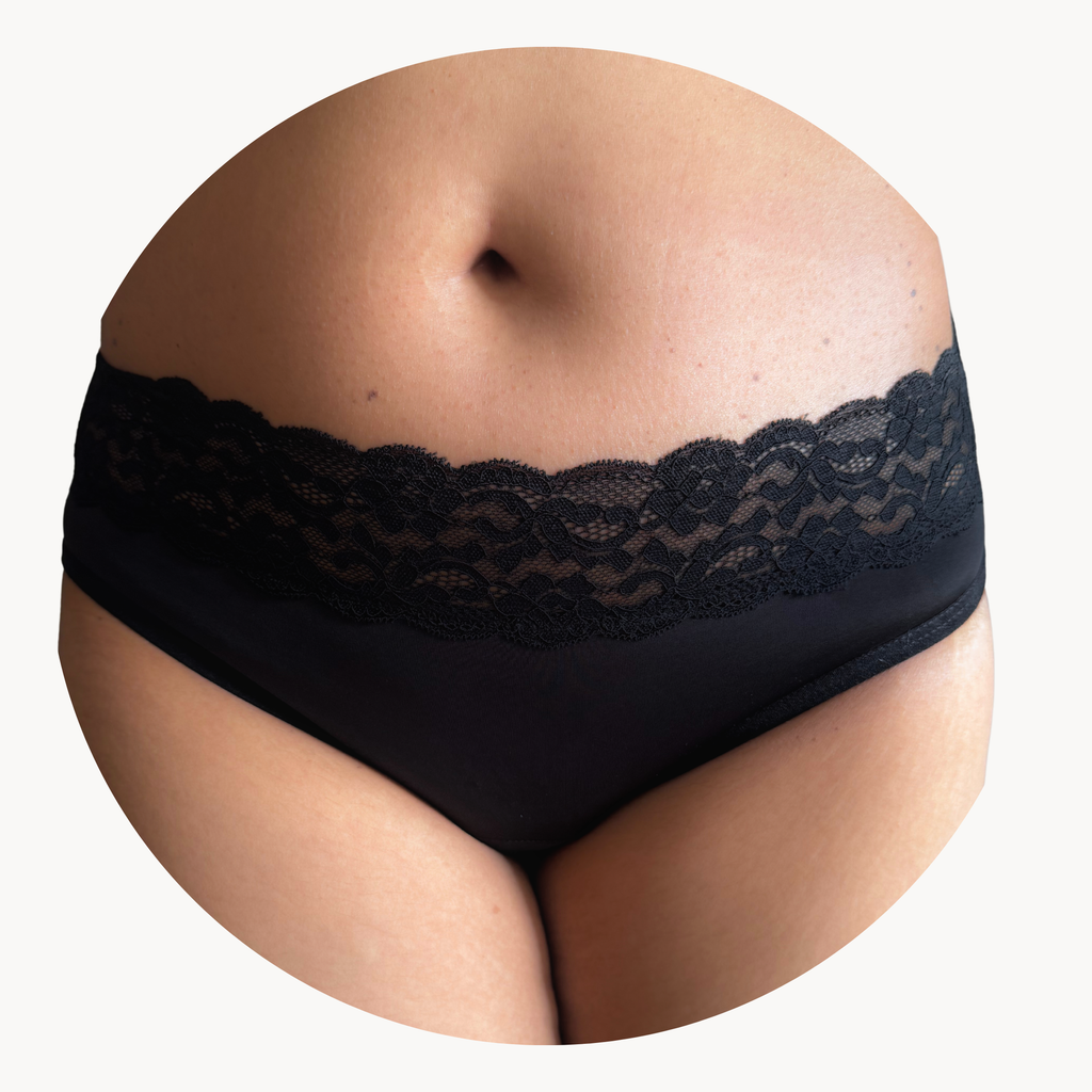 Leakproof Lace Undie for Discharge, Spotting & Period Drips