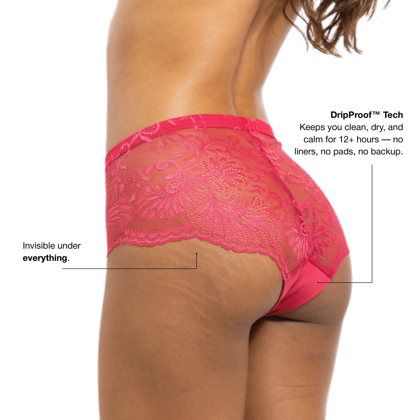 Everyday Leakproof Lace Back Hipster