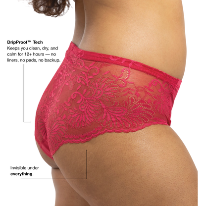 Everyday Leakproof Lace Back Hipster