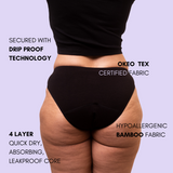 Bump & Bliss: Mid Rise Bikini Leakproof Underwear in Medium Absorbency